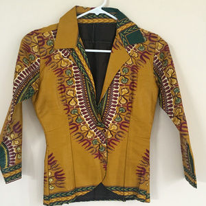 Ankara African Print Short Blazer